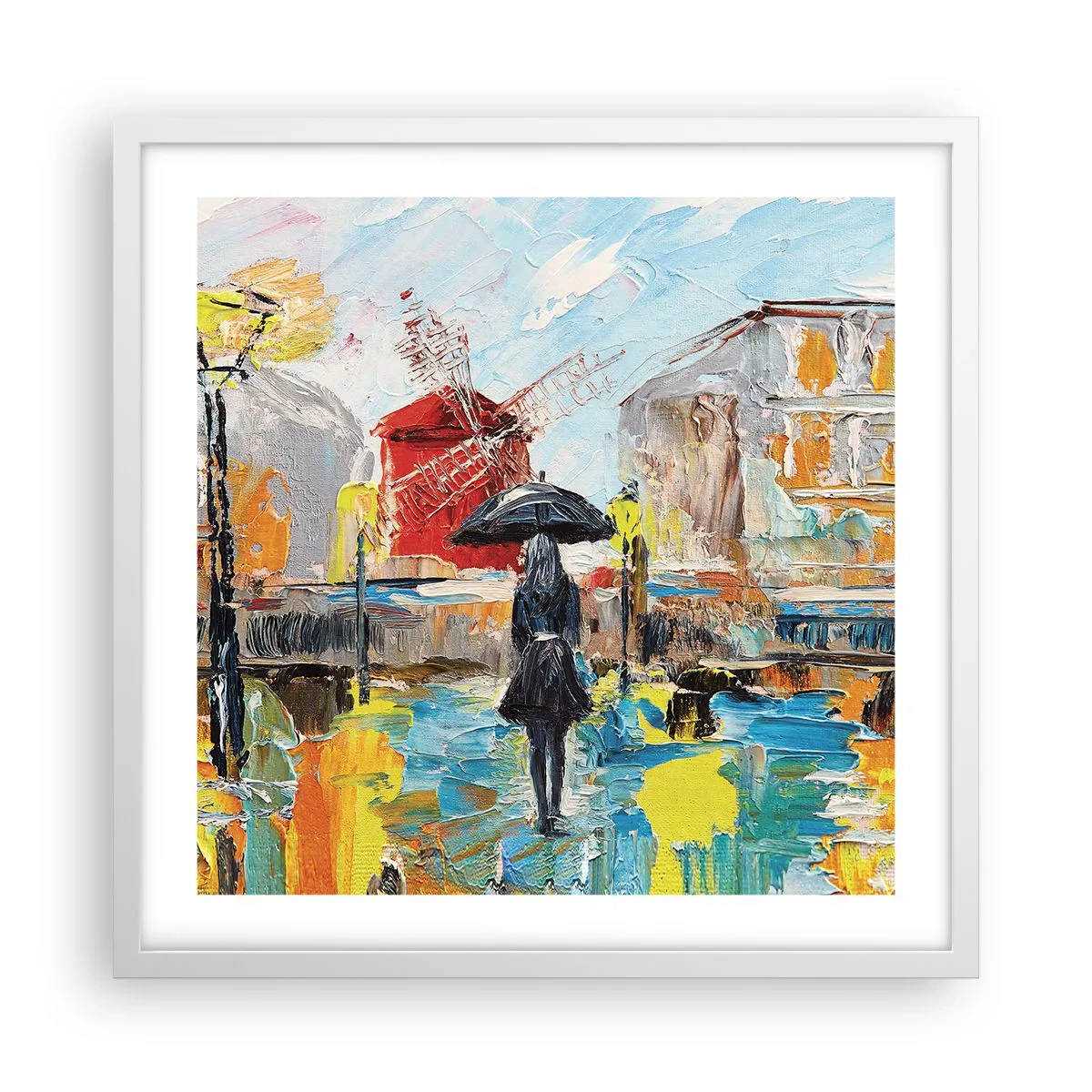 Poster in einem weißen Rahmen - Pariser Legenden - 50x50 cm