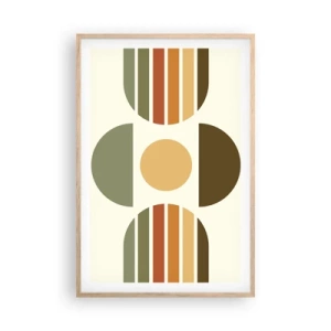 Poster in einem Rahmen aus heller Eiche - In Erdtönen - 61x91 cm