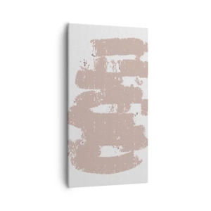 Bild auf Leinwand - Leinwandbild - Abstraktion in zartem Rosa - 55x100 cm