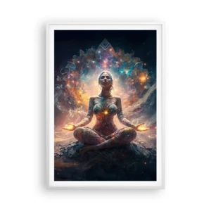 Poster in einem weißen Rahmen - Fluss guter Energie - 70x100 cm