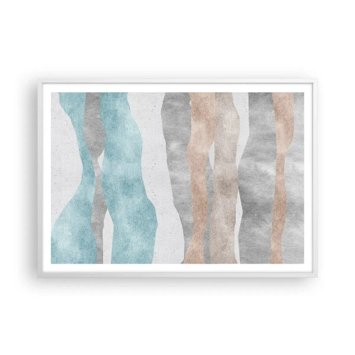 Poster in einem weißen Rahmen - Studie über Nähe - 100x70 cm