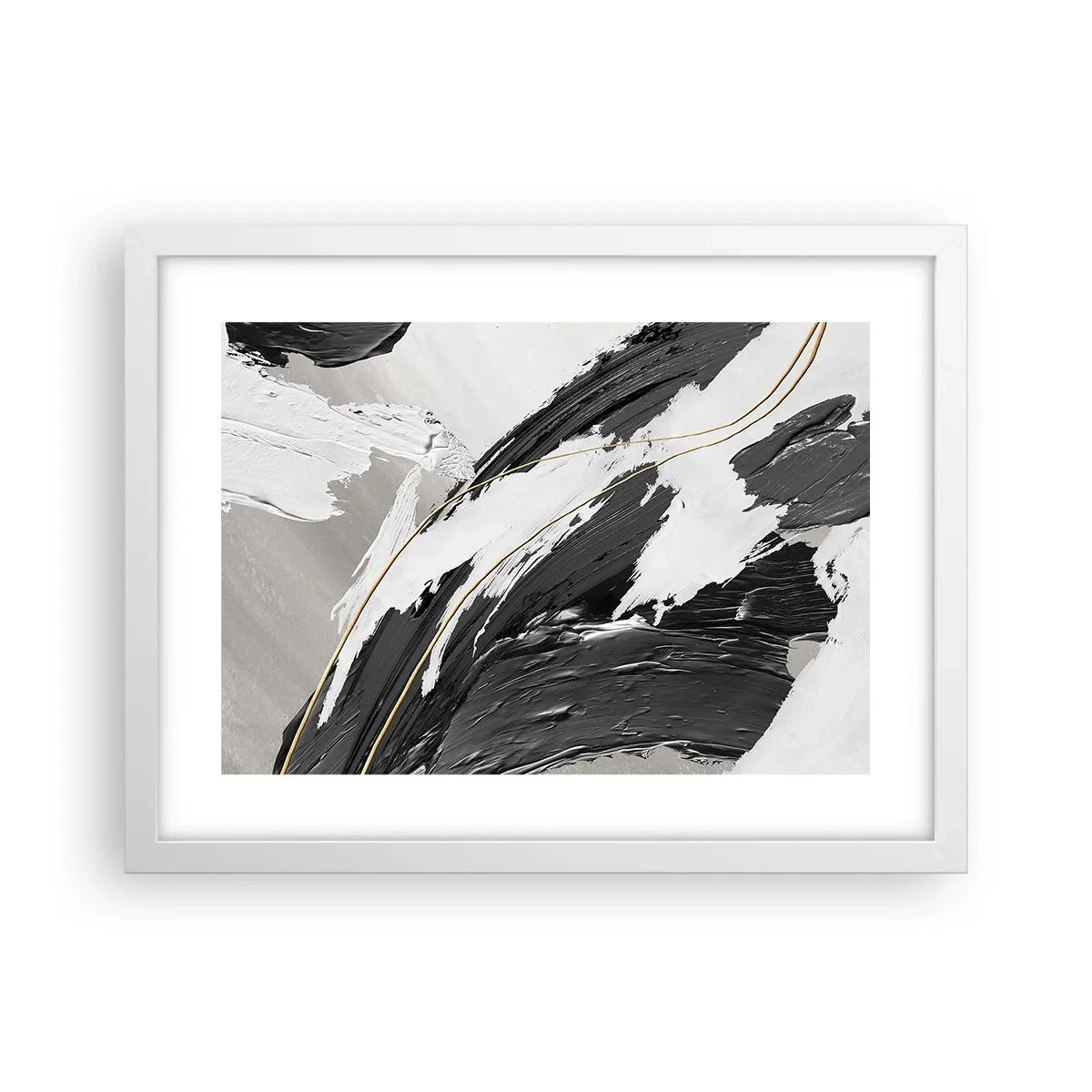 Poster in einem weißen Rahmen - Abstraktion in großem Stil - 40x30 cm