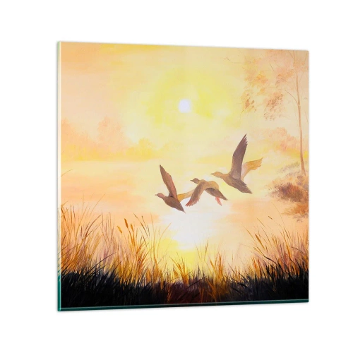 Glasbild - Bild auf glas - Der Beginn einer langen Reise - 30x30 cm