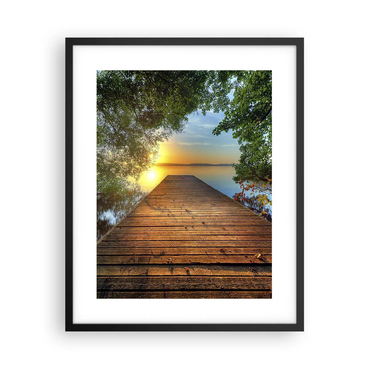 Poster in einem schwarzem Rahmen - Nimm dir Zeit, setz dich hin - 40x50 cm