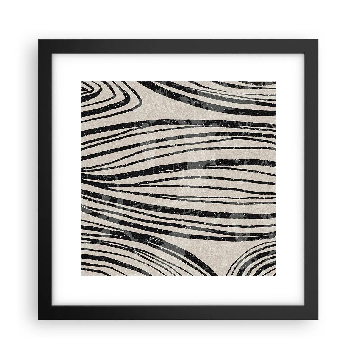 Poster in einem schwarzem Rahmen - Linienpool - 30x30 cm