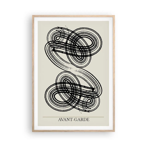 Poster in einem Rahmen aus heller Eiche - Es kam spontan heraus - 70x100 cm