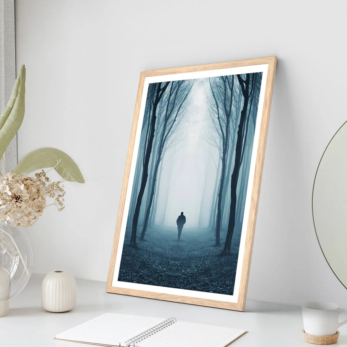 Poster in einem Rahmen aus heller Eiche - Alles einfach und übersichtlich - 70x100 cm