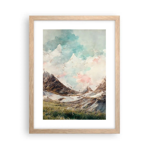 Poster in einem Rahmen aus heller Eiche - Felsklingen - 30x40 cm