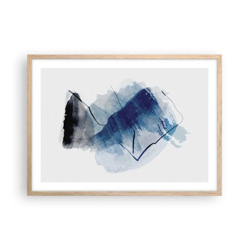 Poster in einem Rahmen aus heller Eiche - Eisberg - 70x50 cm