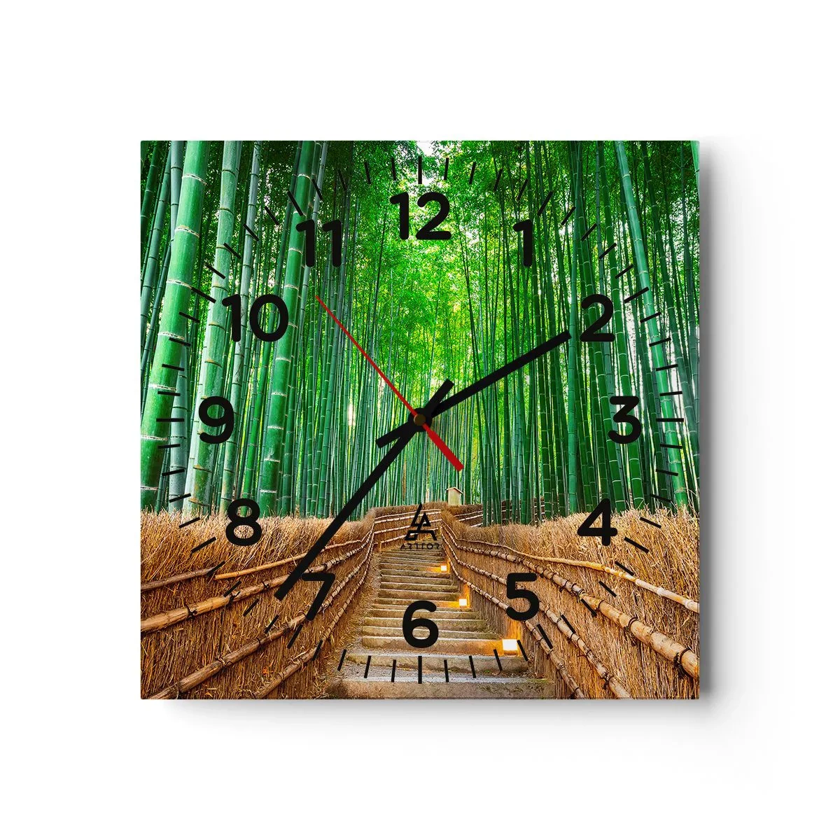 Wanduhr - Glasuhr - Die Essenz der asiatischen Natur - 30x30 cm