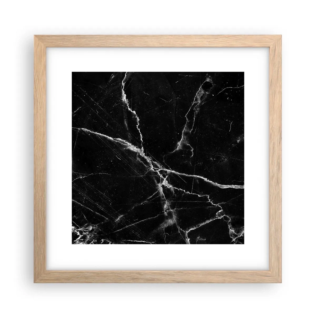 Poster in einem Rahmen aus heller Eiche - Geheimleben des Steins - 30x30 cm
