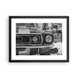 Poster in einem schwarzem Rahmen - Wilder Ritt - 40x30 cm