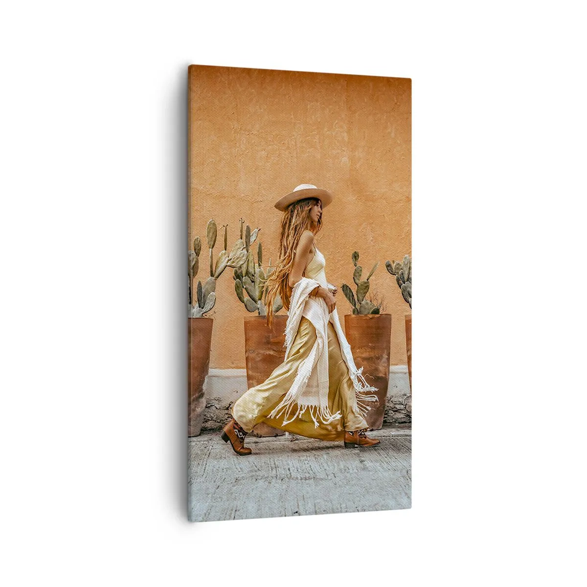 Bild auf Leinwand - Leinwandbild - Hippie-Stil - 55x100 cm