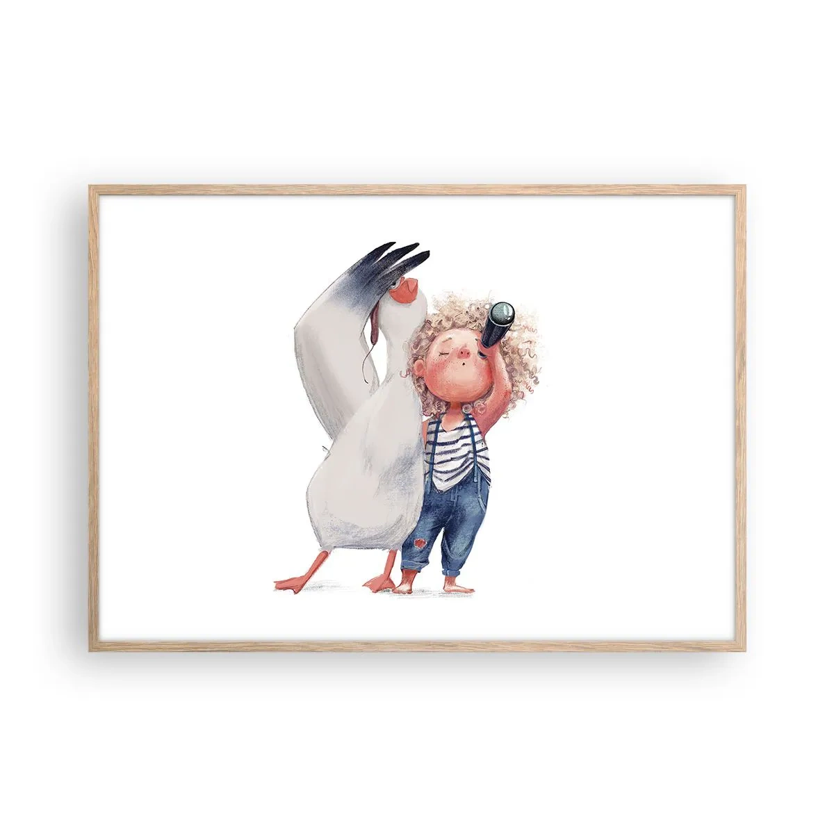 Poster in einem Rahmen aus heller Eiche - Toller Reiseplan - 100x70 cm