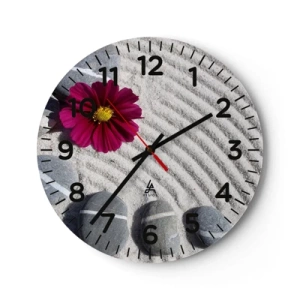 Wanduhr - Glasuhr - Energie und Ruhe des Zauberkreises der Natur - 30x30 cm