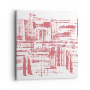 Bild auf Leinwand - Leinwandbild - Die rote Stadt - 30x30 cm