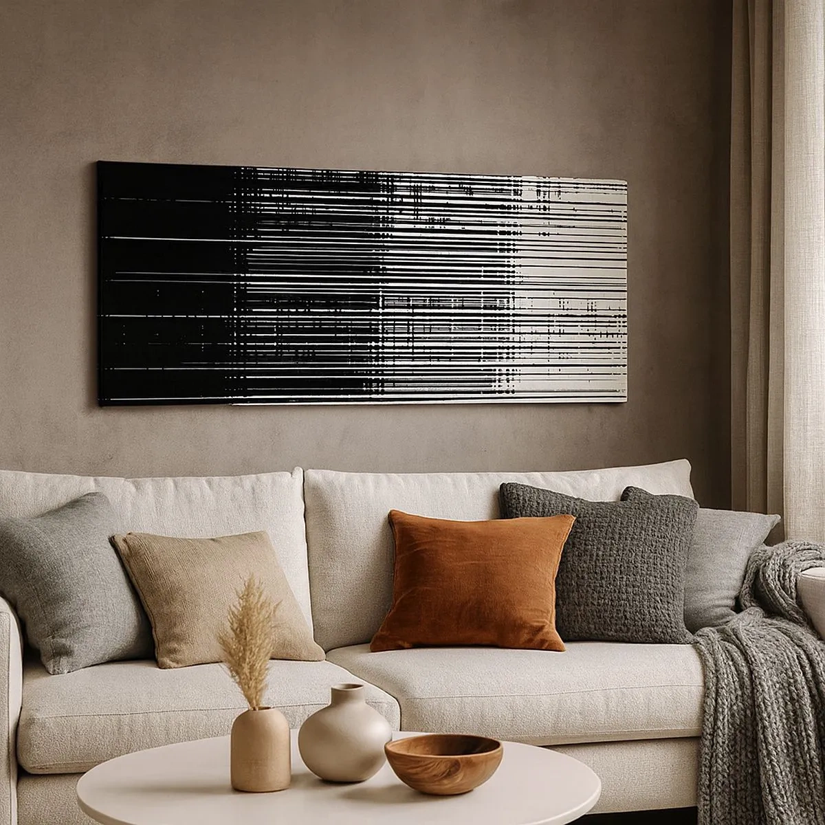 Bild auf Leinwand - Leinwandbild - Wellen und Vibrationen - 100x40 cm