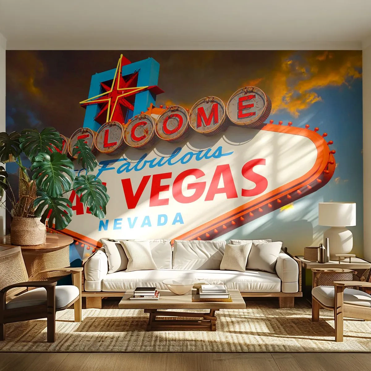 Fototapete Premium Canvas - Für ein Lächeln des Schicksals - Reisen, Las Vegas, Stadt - 300x210 cm