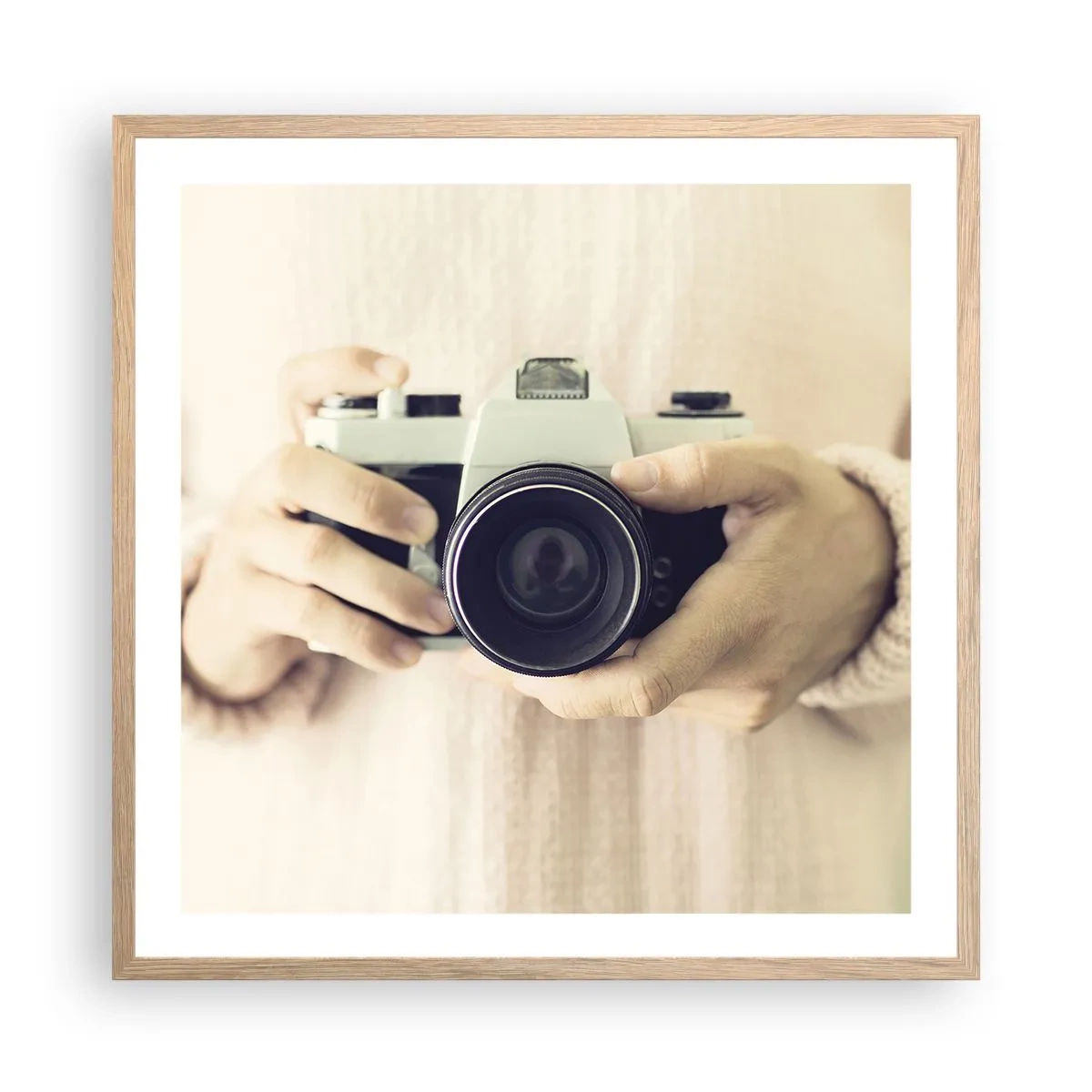 Poster in einem Rahmen aus heller Eiche - Um mehr zu sehen ... - 60x60 cm