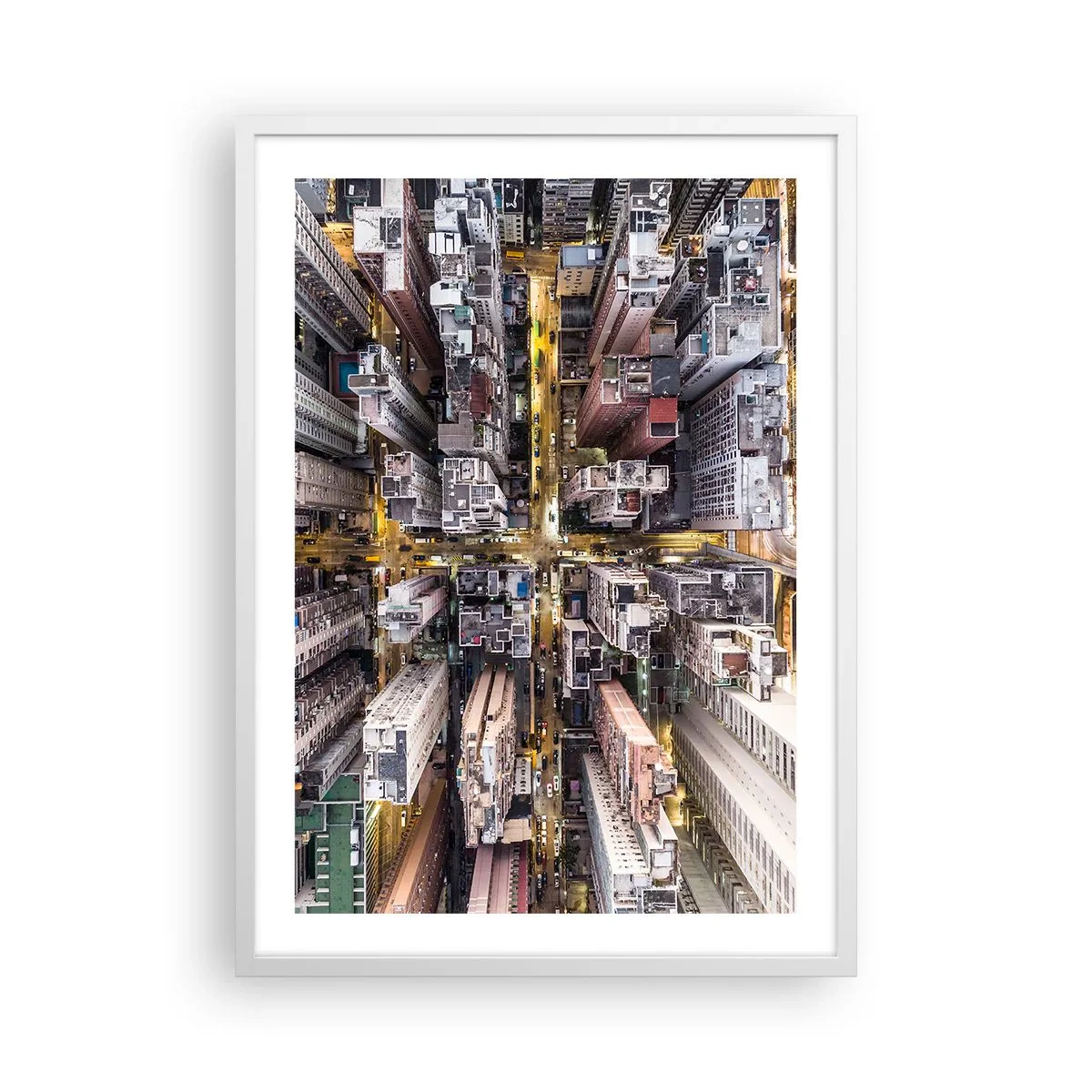 Poster in einem weißen Rahmen - Grüße aus Hongkong - 50x70 cm