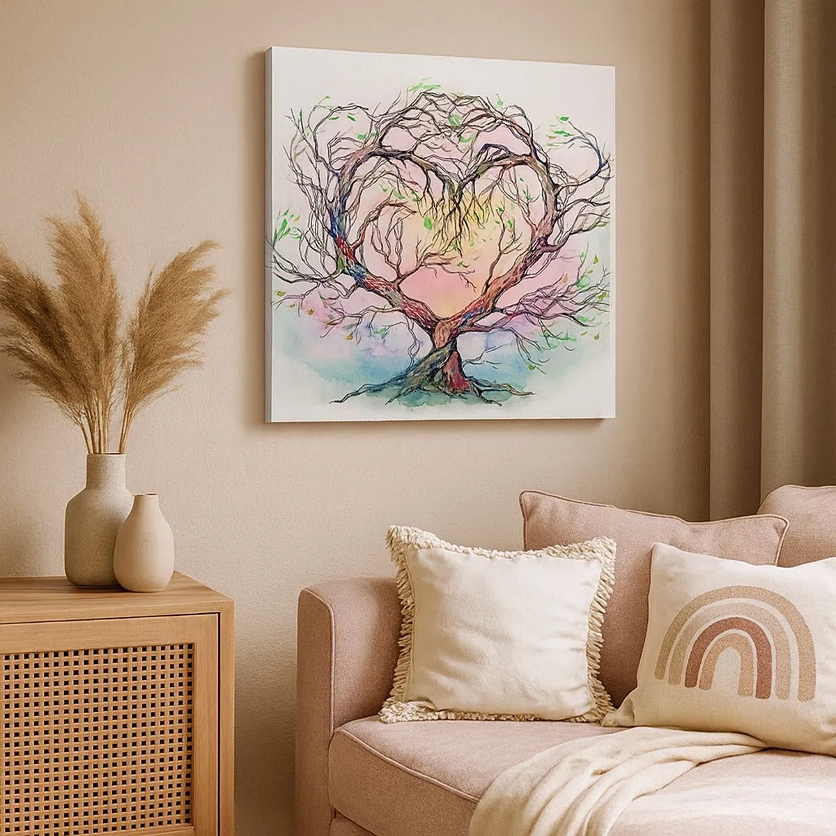 Bild auf Leinwand - Leinwandbild - Gemeinsam gegen die Stürme - 30x30 cm