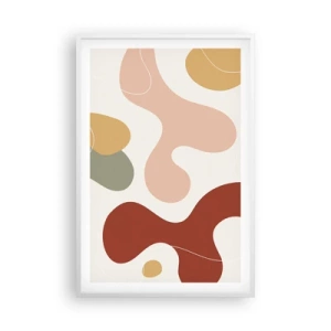 Poster in einem weißen Rahmen - Kringel oder Schnörkel? - 61x91 cm