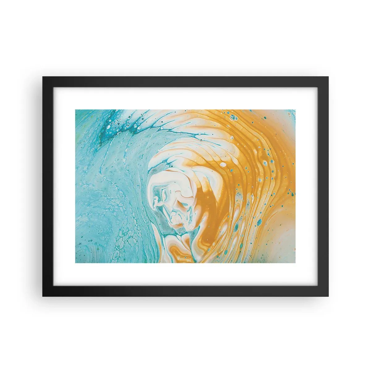 Poster in einem schwarzem Rahmen - Pastellwirbel - 40x30 cm