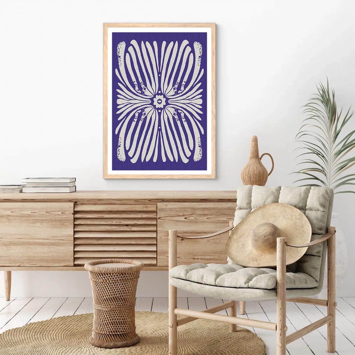 Poster in einem Rahmen aus heller Eiche - Ethnische Inspirationen - 70x100 cm