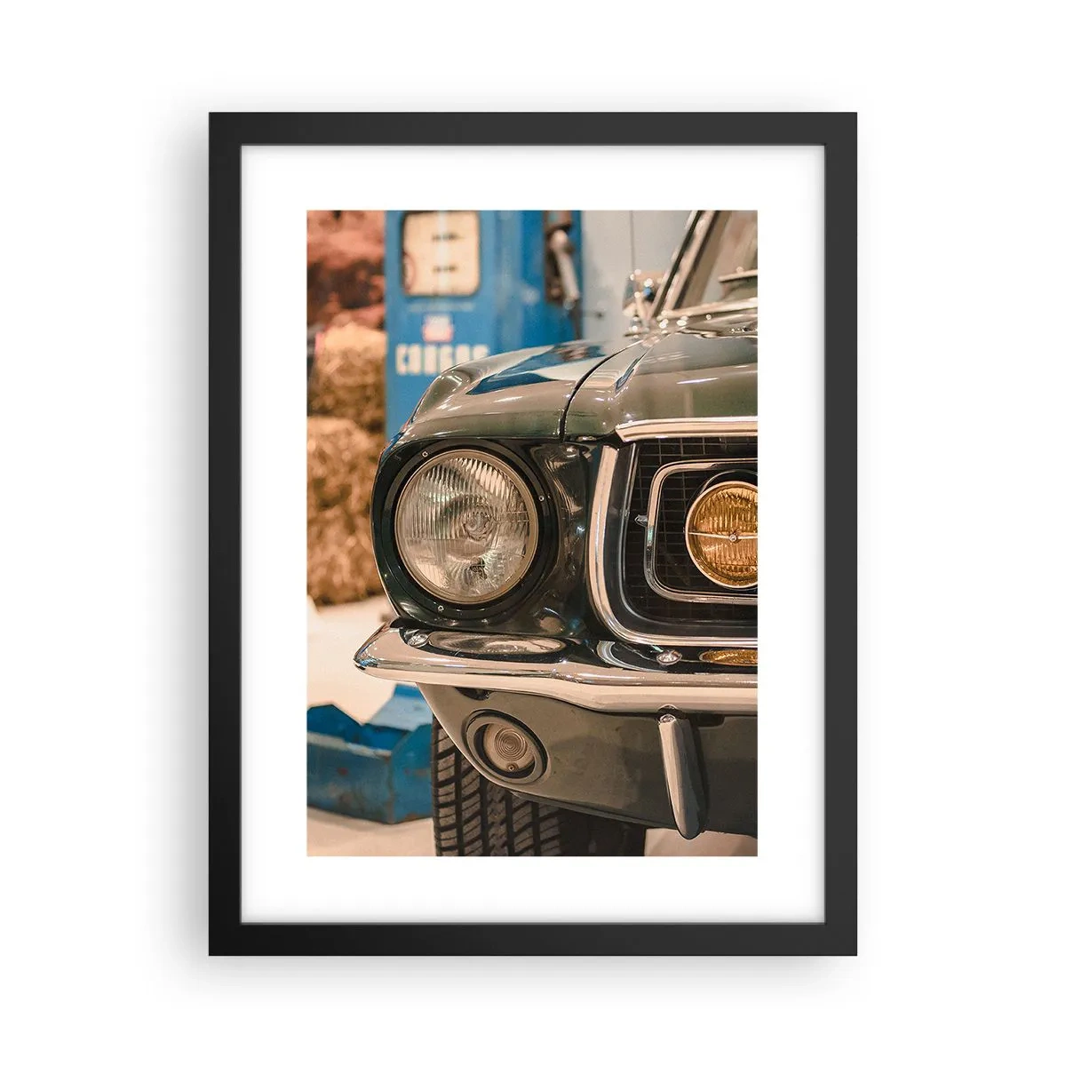 Poster in einem schwarzem Rahmen - Treffen mit einer Legende - 30x40 cm