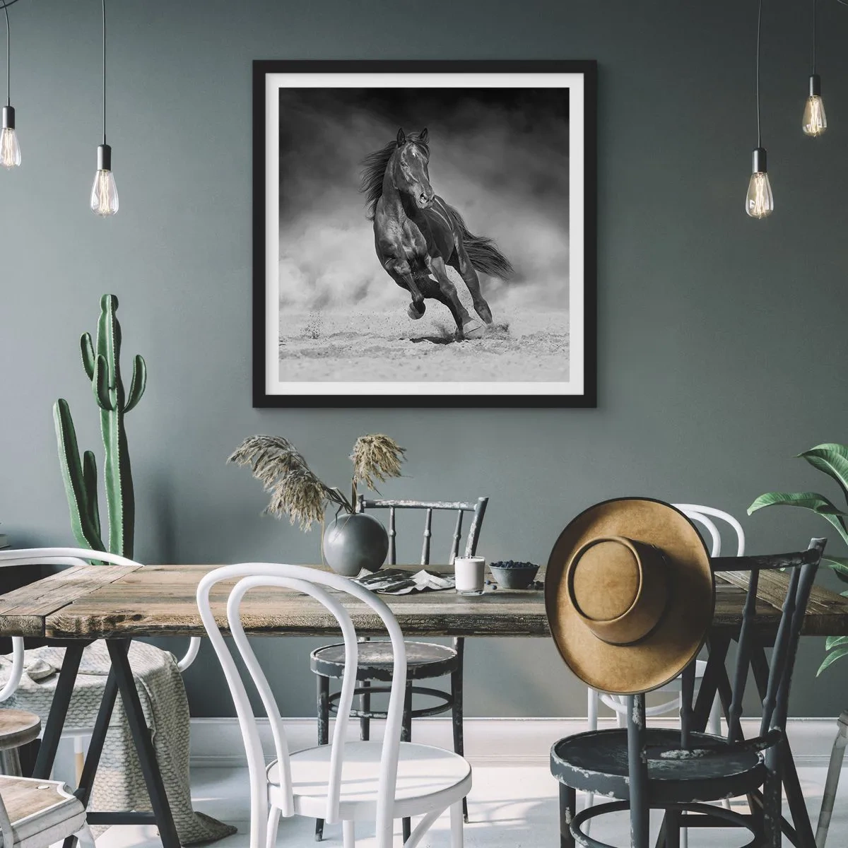 Poster in einem schwarzem Rahmen - Würdig des Emirs selbst - 50x50 cm