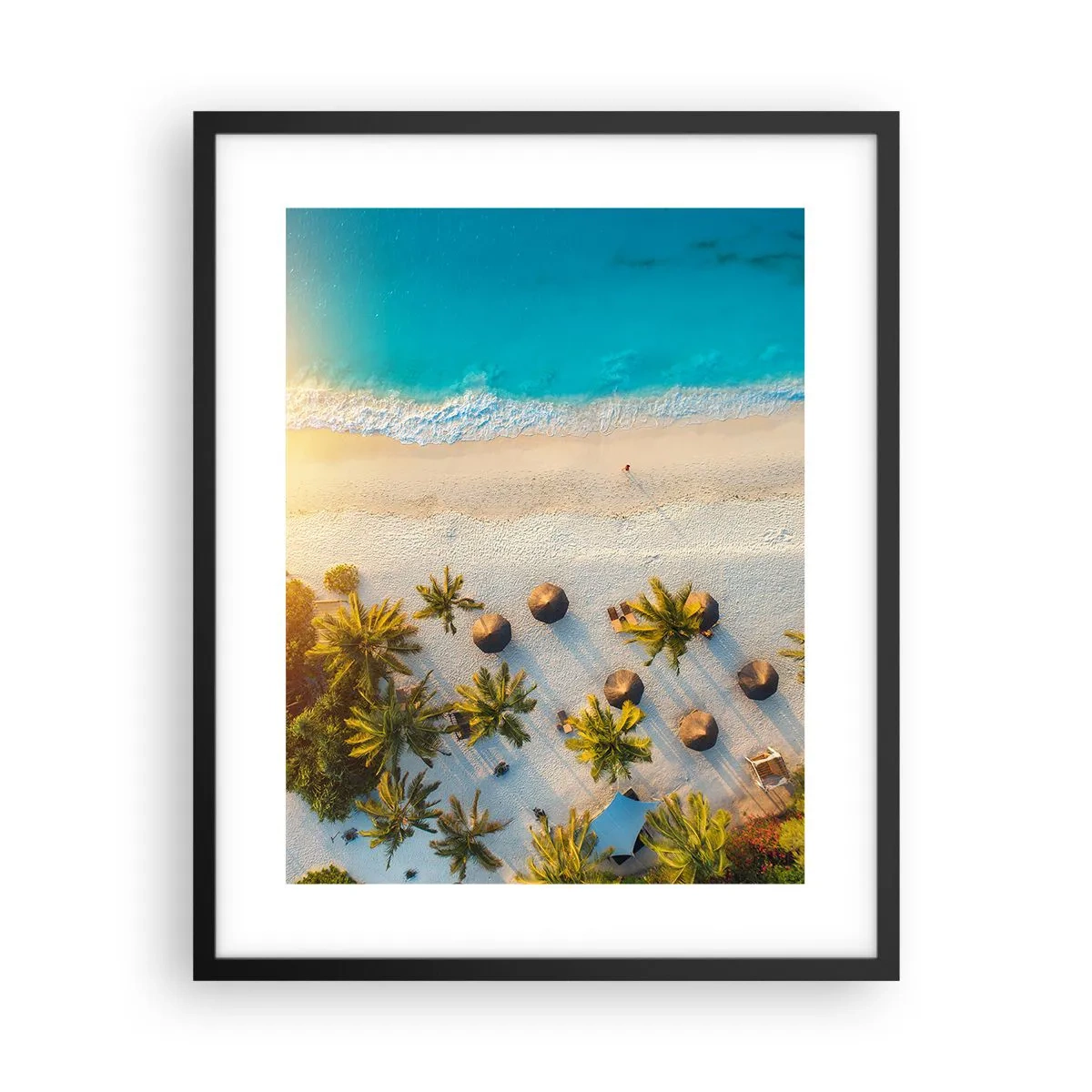 Poster in einem schwarzem Rahmen - Willkommen im Paradies - 40x50 cm