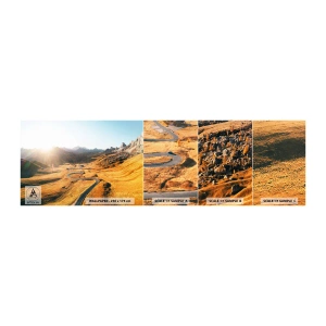 Fototapeten Muster Selbstklebend Deluxe Sticker - In einem goldenen Tal - Landschaft, Berge, Italien - 100x30 cm