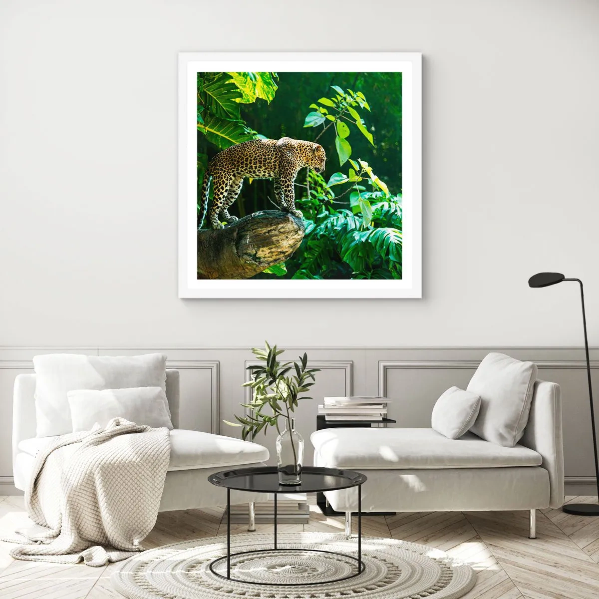 Poster in einem weißen Rahmen - Auf die Jagd? - 60x60 cm