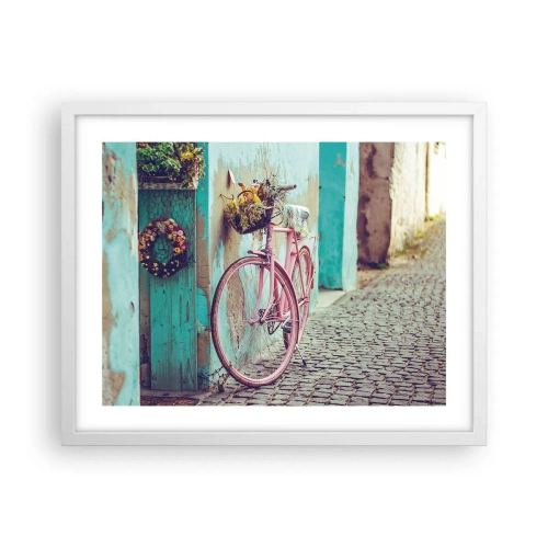 Poster in einem weißen Rahmen - Ich komme gleich wieder - 50x40 cm