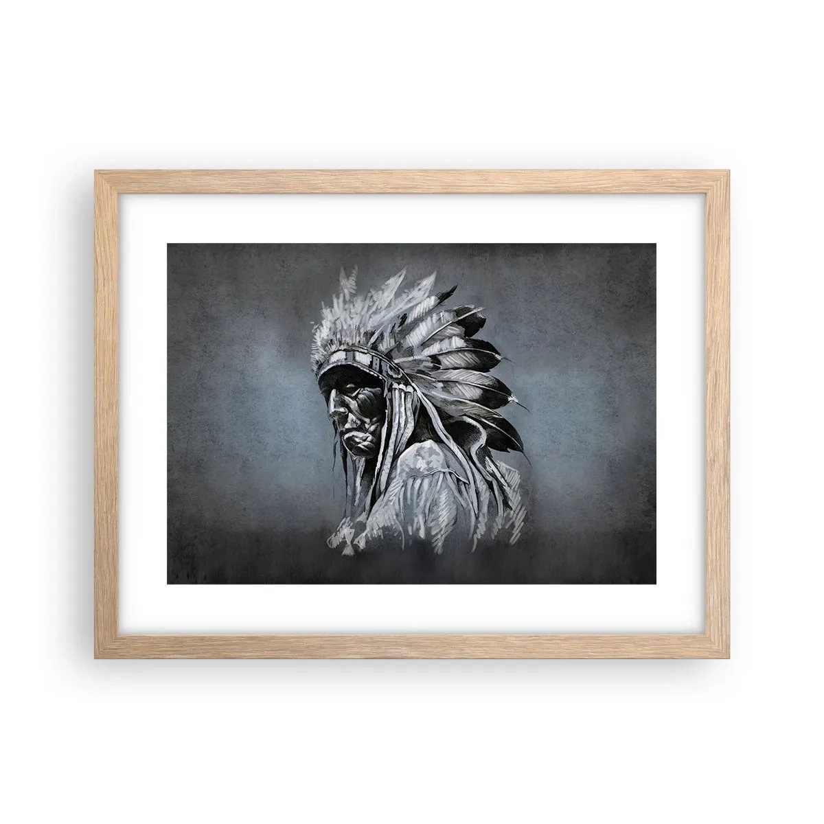 Poster in einem Rahmen aus heller Eiche - Zurück zu den Wurzeln - 40x30 cm