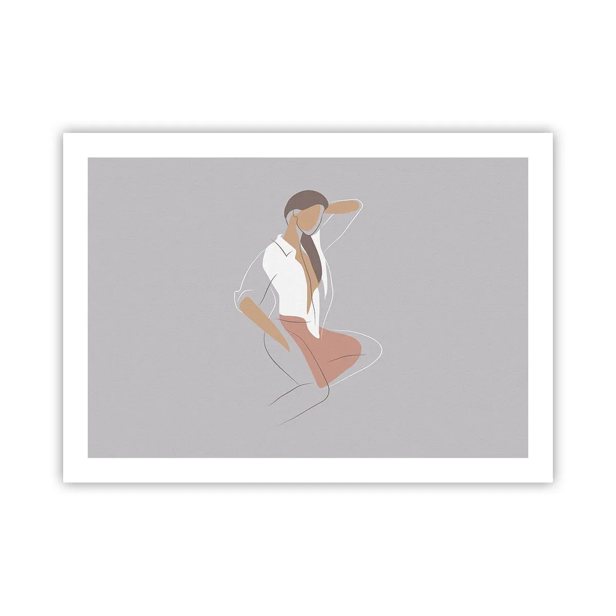 Poster - Umriss der Anmut - 70x50 cm