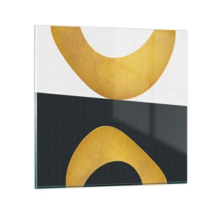 Glasbild - Bild auf glas - Erstens: Gold - 30x30 cm