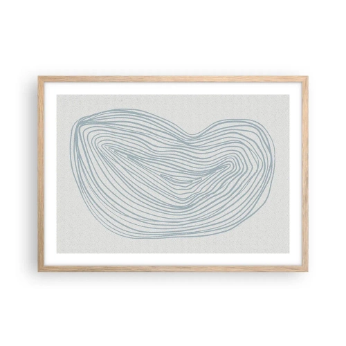 Poster in einem Rahmen aus heller Eiche - Das Lächeln der Wassertropfen - 70x50 cm