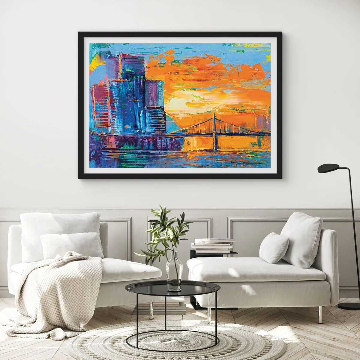 Poster in einem schwarzem Rahmen - Kultur und Natur - 50x40 cm