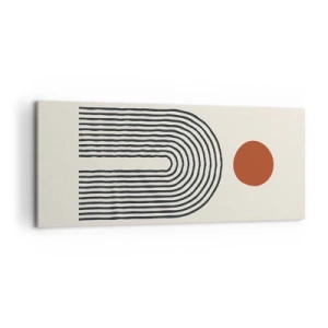 Bild auf Leinwand - Leinwandbild - Magnetismus von Formen und Farben - 100x40 cm