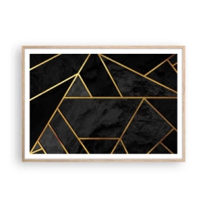 Poster in einem Rahmen aus heller Eiche - Dunkelheit und Glanz - 100x70 cm