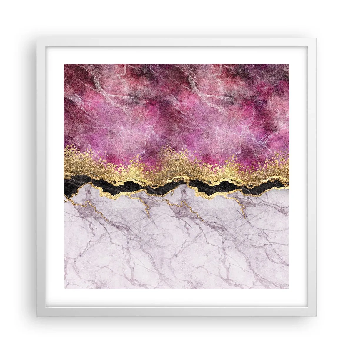 Poster in einem weißen Rahmen - An der Grenze - 50x50 cm