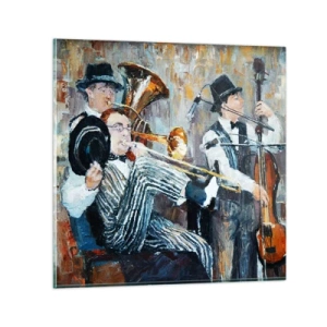 Glasbild - Bild auf glas - Der ganze Jazz - 60x60 cm