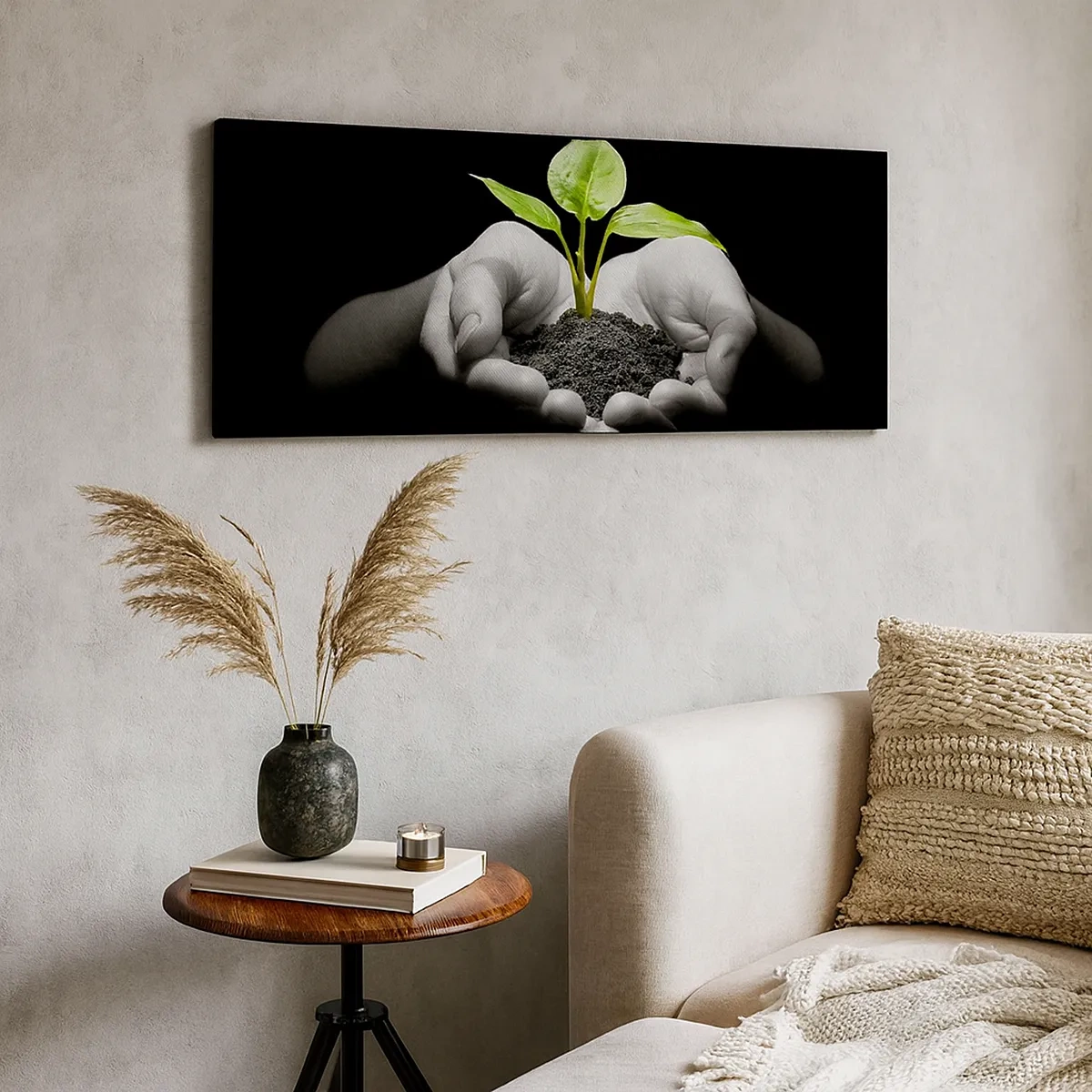 Bild auf Leinwand - Leinwandbild - Ich liebe die Natur, ich beschütze sie - 30x30 cm