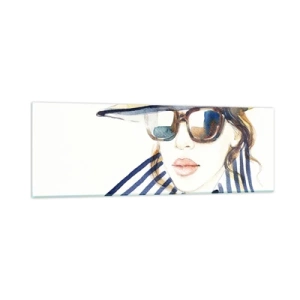 Glasbild - Bild auf glas - Florida heißt Sie willkommen! - 90x30 cm