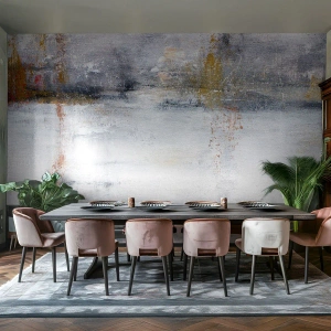 Fototapete Premium Sand - Hinter dem Luftvorhang - Abstraktion, Stück, Malerei - 350x256 cm