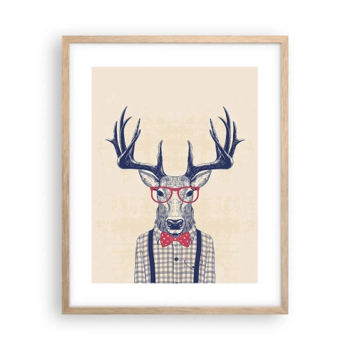 Poster in einem Rahmen aus heller Eiche - Eine lustige Extravaganz - 40x50 cm