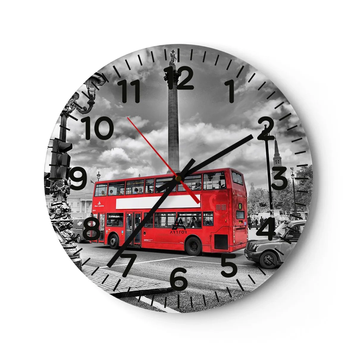 Wanduhr - Glasuhr - Der wahre Blutkreislauf der Stadt - 40x40 cm