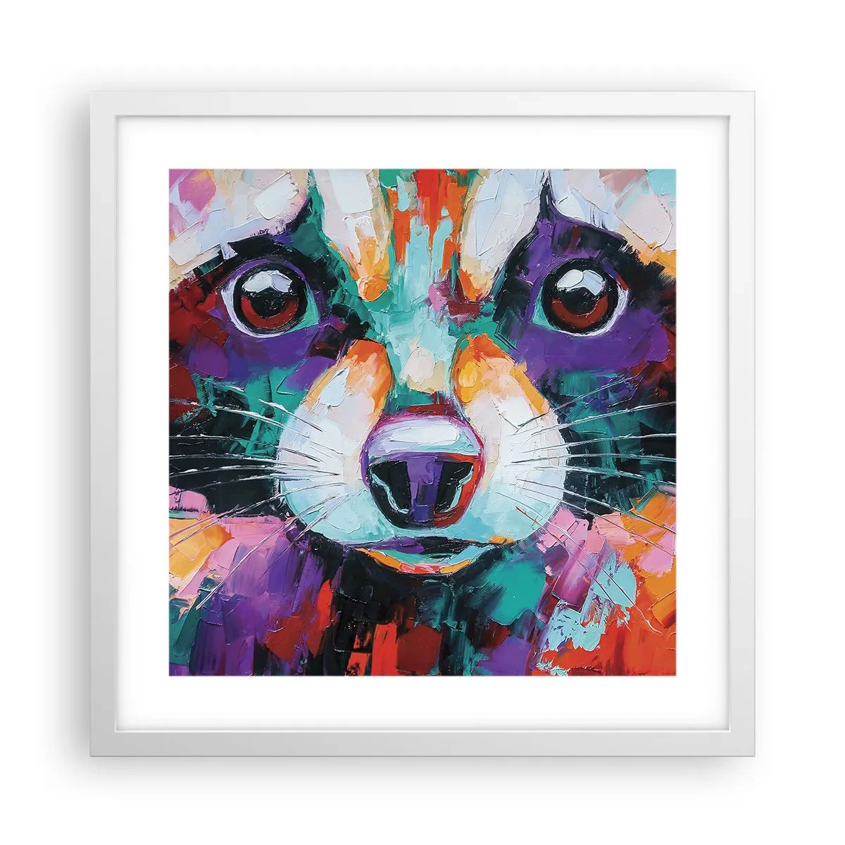 Poster in einem weißen Rahmen - Nur gute Emotionen - 40x40 cm