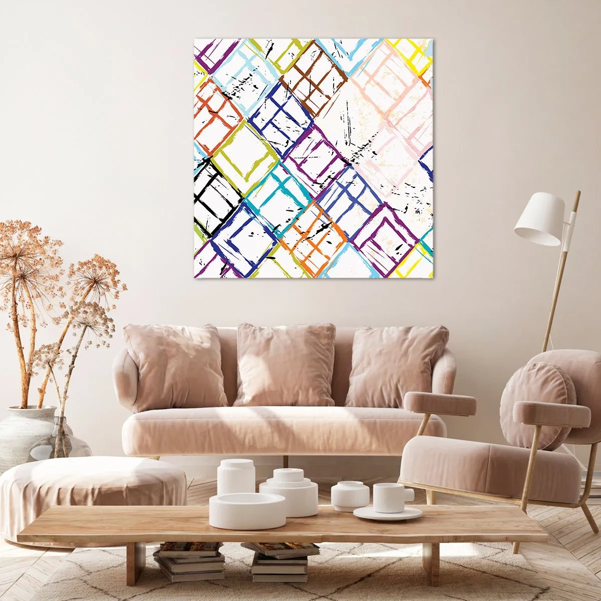 Bild auf Leinwand - Leinwandbild - Zellen zu vermieten - 50x50 cm